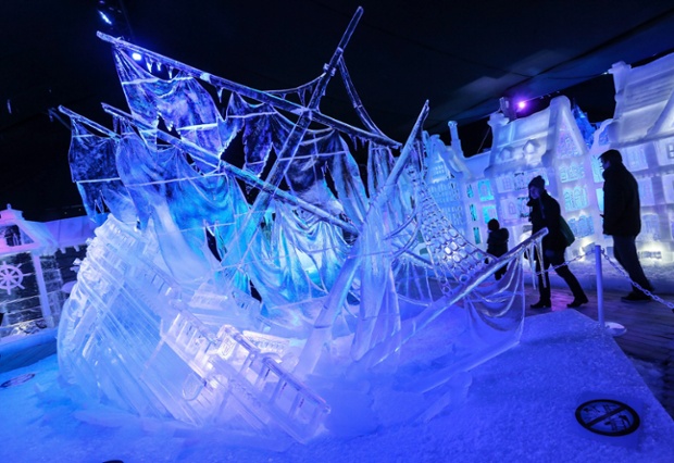 Snow and Ice Sculpture Festival in Bruges